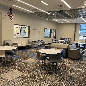 "The Hub" study area at Village Middle School.